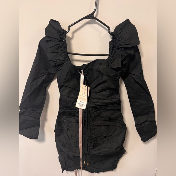 BRAND NEW House of CB FLORIANA Black Stretch Frill Dress - Picture 5 of 8